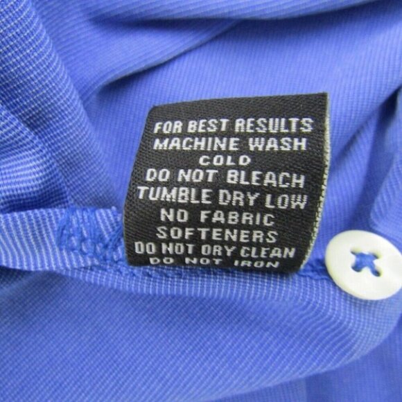 Oliver Ridley Performance Polo Shirt Blue Mens Size XL Stretch Short Sleeve Golf - Picture 8 of 9